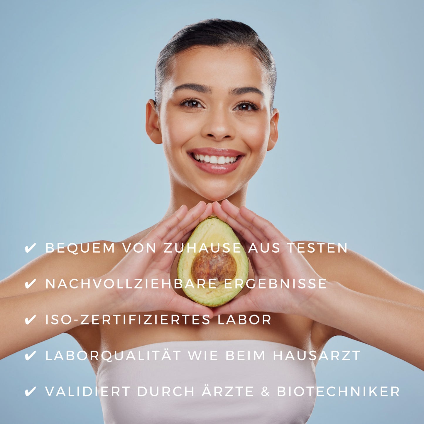 Beispielpackung des blue balance® Omega 3 Tests.- Omega 3, blue balance, Selbsttest, Zuhause, Gesundheit, Fettsäuren, Testsieger, Omega 3 Test, Herzgesundheit, DHA, EPA, Ernährung, ETH Meditec, Testsieger Omega 3, Gesundheitstests, Selbsttests
