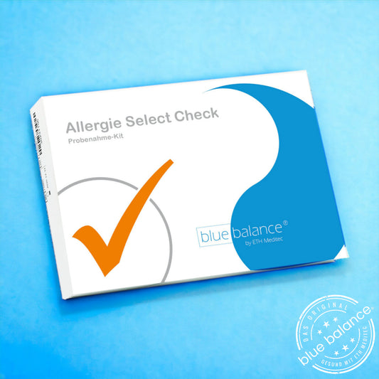 Mit dem 'Allergietest Select' von blue balance® erhalten Sie eine umfassende Blutanalyse basierend auf modernster wissenschaftlicher Erkenntnis. Entdecken Sie mögliche Kreuzallergien und erhalten Sie detaillierte Einblicke in Ihre Immunreaktionen.