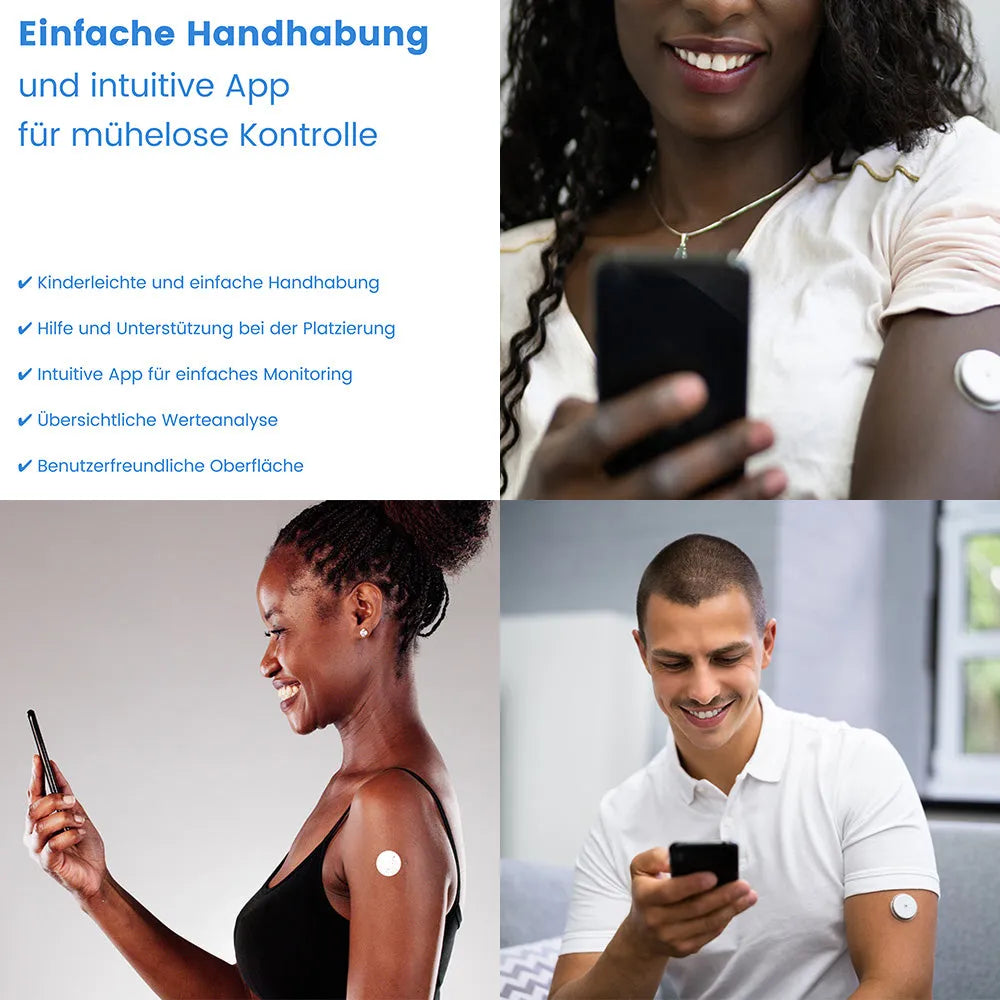 Einfache, Handhabung, intuitive, App, mühelose, Kontrolle, komplizierte, Handhabung, Blutzuckermessgeräte, unnötig, Suga Sense, Diabetes, Starter-Set, Hilfen, kinderleicht, App, Gesundheitsdaten, Überwachung, fundierte, Entscheidungen, benutzerfreundliche, Oberfläche, Suga Sense von ETH Meditec