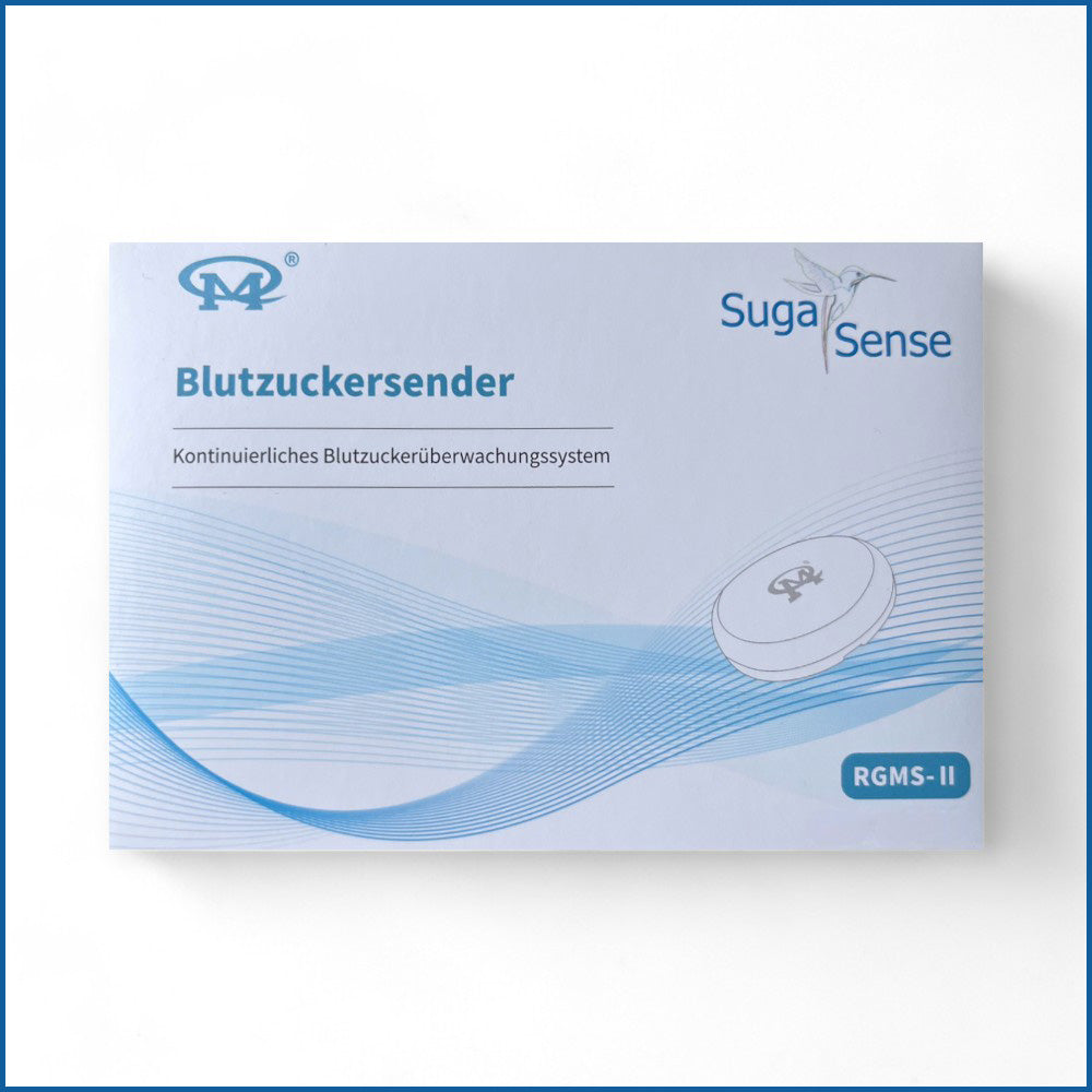 Suga Sense Blutzuckersender. Optimale Blutzuckerüberwachung ohne Nadel -  Blutzuckermessung, Sparpaket, Monatspack, Monat-Komplettpaket, Suga Sense, Innovation, Diabetes, Gesundheit, Präzisionsmessung, Alltagsintegration, Kontrolle, Technologie, Lebensstil