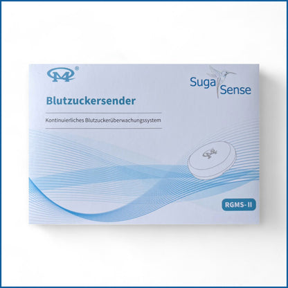 Suga Sense Blutzuckersender. Optimale Blutzuckerüberwachung ohne Nadel -  Blutzuckermessung, Sparpaket, Monatspack, Monat-Komplettpaket, Suga Sense, Innovation, Diabetes, Gesundheit, Präzisionsmessung, Alltagsintegration, Kontrolle, Technologie, Lebensstil