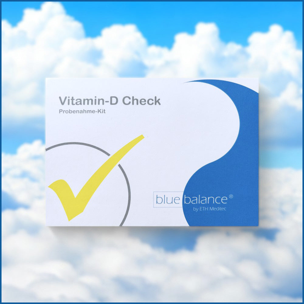 Messung Ihres Vitamin D Spiegels.Tags: Vitamin D, Gesundheit, Diagnose, Immunsystem, Selbsttest, risikoarm, Zuhause, Testergebnisse, ETH Meditec, blue balance.