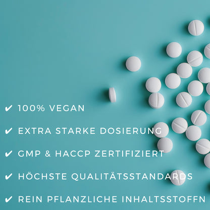 Blue Balance, Vitamin B12, Vegan, Nervensystem, Energie, Tabletten, Müdigkeit, Gehirn, Gesundheit, Nachhaltigkeit, eth-meditec.shop